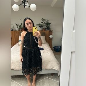 Beautiful black eyelet dress